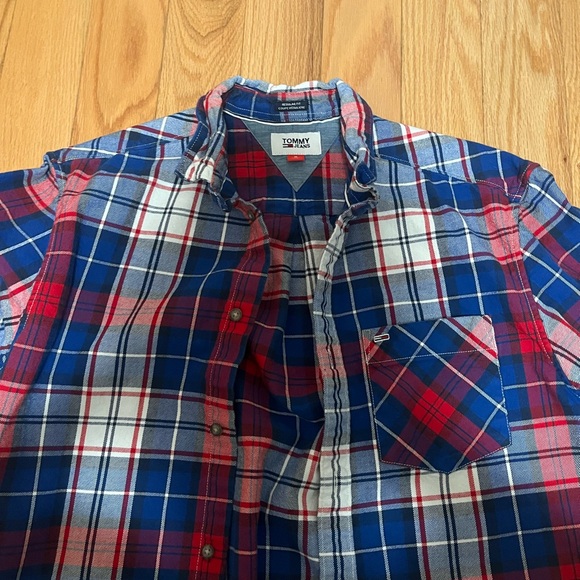 Tommy Hilfiger Men's Plaid Shirt - Blue, Red, White - Picture 4 of 4